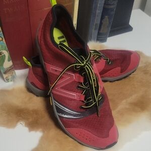 New Balance Men's Red Athle Shoes with Black & Yellow Details